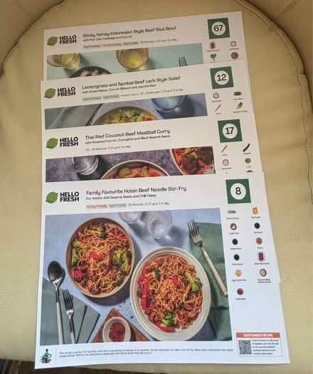 Photo of free 4 x HelloFresh Recipe Cards (Lemsford AL8) #1
