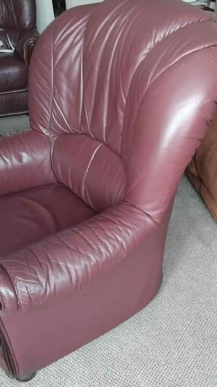 Photo of free Maroon leather sofas (Pinehurst SG13) #2