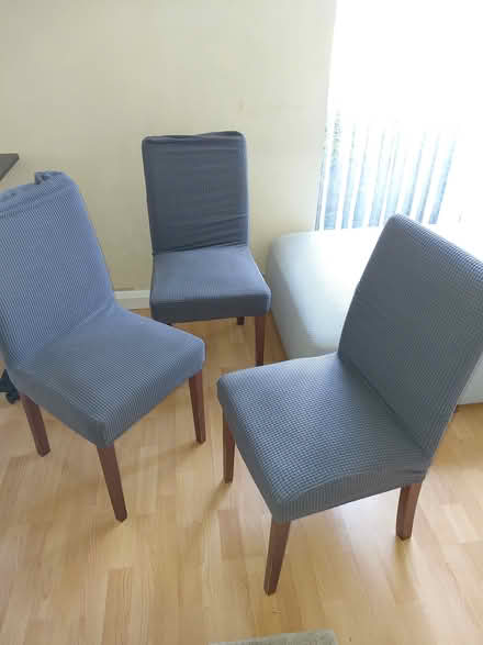 Photo of free 4 chairs with removable covers (WD18 7QF) #1