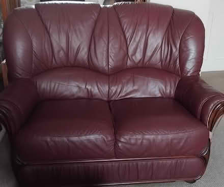 Photo of free Maroon leather sofas (Pinehurst SG13) #3