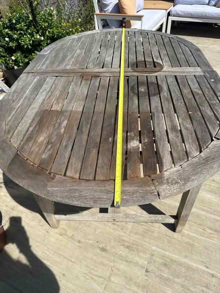 Photo of free Oak garden table (Hanworth Park, TW13) #1
