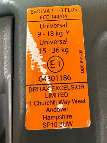 Photo of free Britax baby seat (Raheny) #1