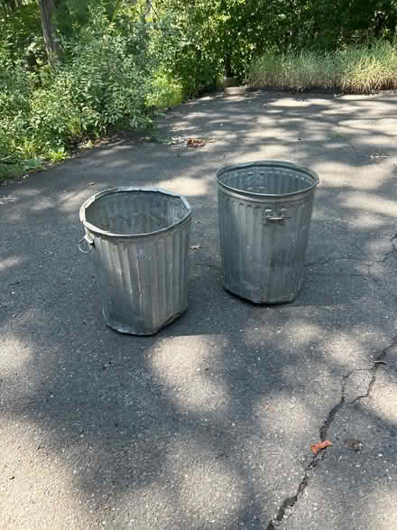 Photo of free Two metal garbage cans (New Fairfield) #1