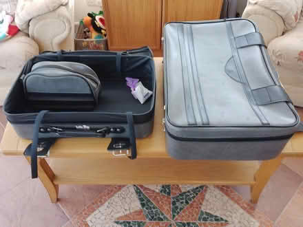 Photo of free Grey leather 4 piece suit case set (Paignton. TQ4) #1