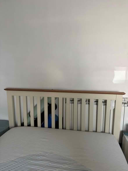 Photo of free White and Wood Bed Frame (Carlton Hill BN2) #2