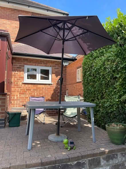 Photo of free Garden table, parasol and stand (DE23 Littleover) #2
