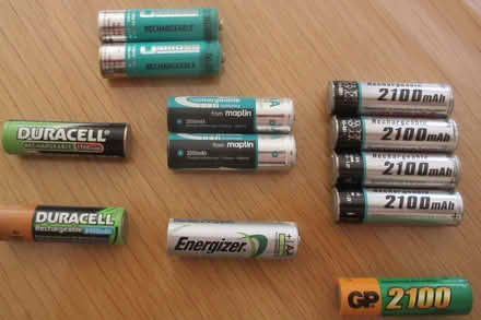Photo of free 16 various rechargeable NiMH AA batteries (Kingsway BA2) #2