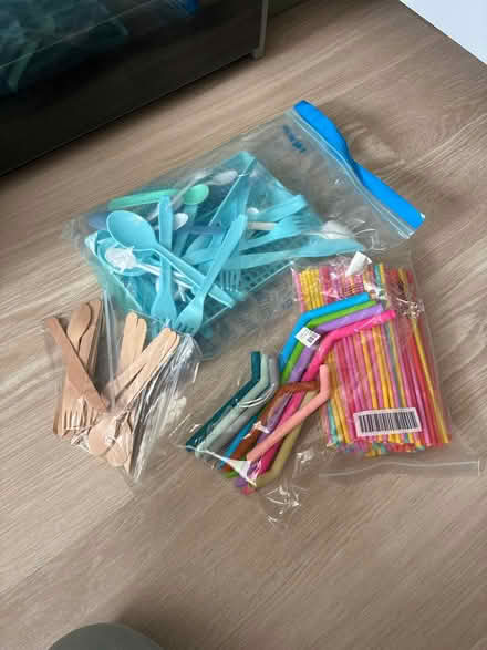 Photo of free Straws and picnic cutlery (Crowborough Warren TN6) #1