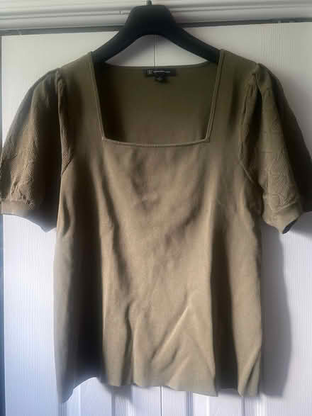 Photo of free INC size large olive green sweater (S Section) #1