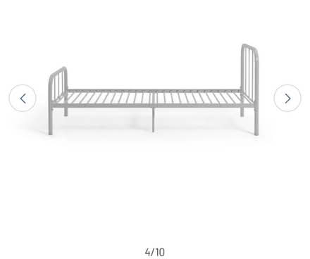 Photo of free Single Metal Bed Frame - White (SE20) #2