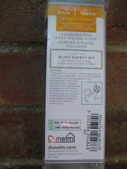 Photo of free Roller blind new 91cm light blue (Cromer NR27) #1