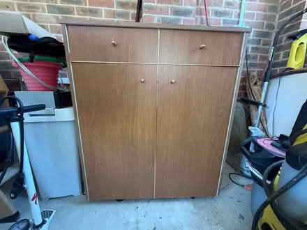 Photo of free Single bed in a folded cupboard on castors ideal for an occa (Funtington PO18) #1