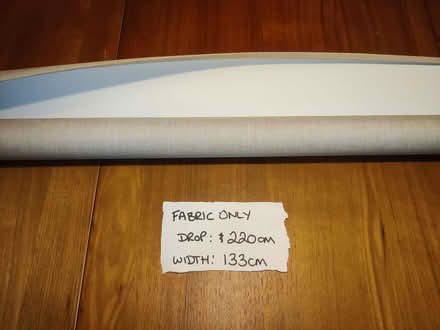 Photo of free 133cm beige blackout fabric from roller blind (Corsham SN13) #1