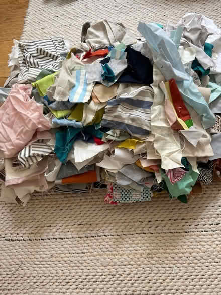 Photo of free Mixed cotton and linen scrap fabric (Nw8 0qn) #1