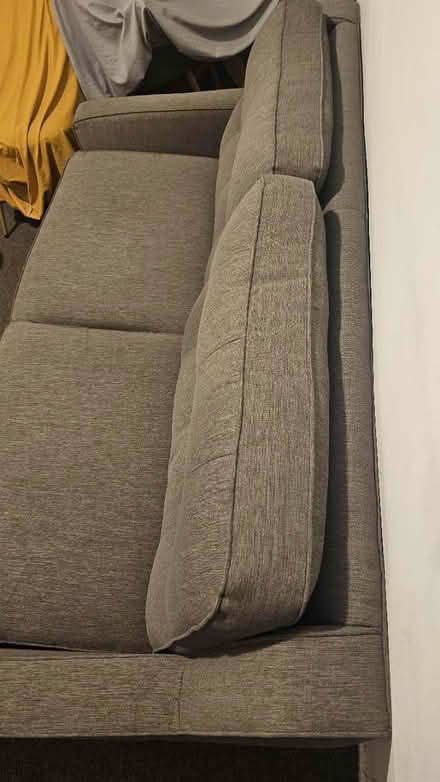 Photo of free Gplan sofa, Grey 3 seater wood legs (Sefton Park Liverpool) #4