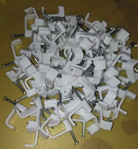 Photo of free White cable clips (Corfe Mullen BH21) #2
