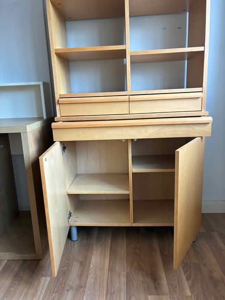Photo of free Computer slide out table and work station . Plus cupboard (Sharpthorne RH19) #2