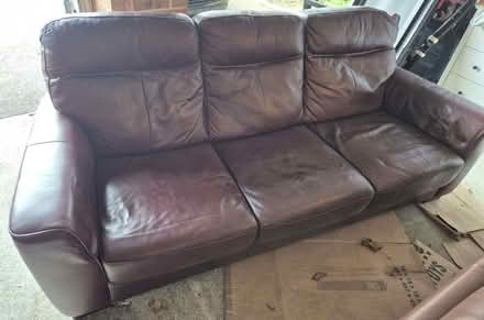 Photo of free Three Leather Sofa's (Woodcote SM5) #2
