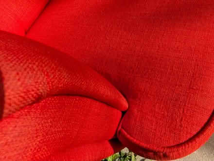 Photo of free Red armchair with matching ottoman (North Hills Raleigh) #4