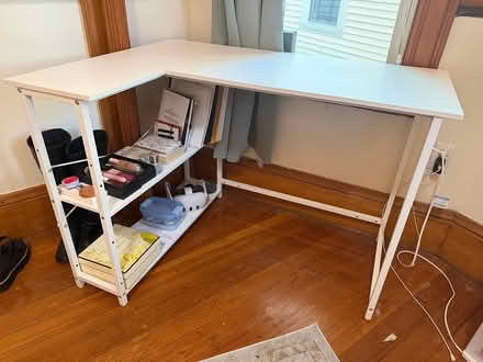 Photo of free White L-Shaped Desk (Mission Hill) #1