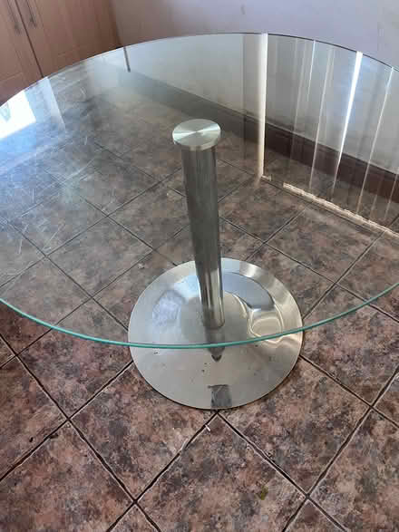 Photo of free Round glass table (Boothtown HX3) #1