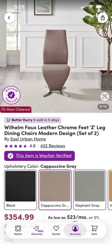 Photo of free fancy narrow chair (83rd & Mendingwall) #2