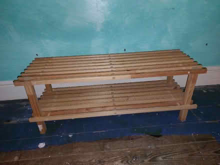 Photo of free Wooden shoe rack (Mitcham's Corner CB4) #1
