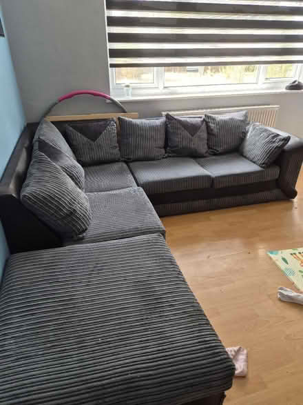 Photo of free Corner sofa and foot stool (LE77AD) #1