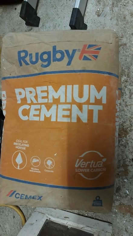 Photo of free 2x Bags Rugby Premium Cement 25kg. (Berrylands KT5) #1