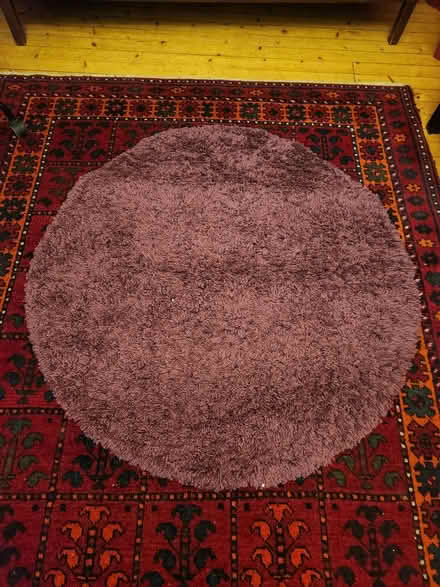Photo of free Circular rug - purple pile (Polwarth EH11) #1