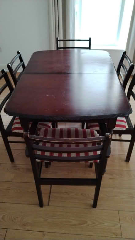 Photo of free Dining table and 6 chairs (Blackrock) #1