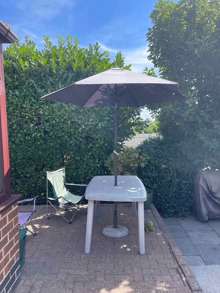 Photo of free Garden table, parasol and stand (DE23 Littleover) #1