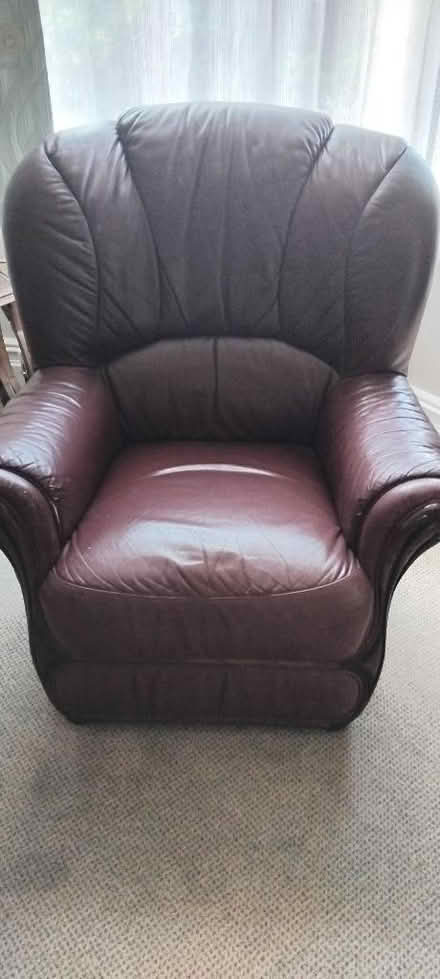 Photo of free Maroon leather sofas (Pinehurst SG13) #1