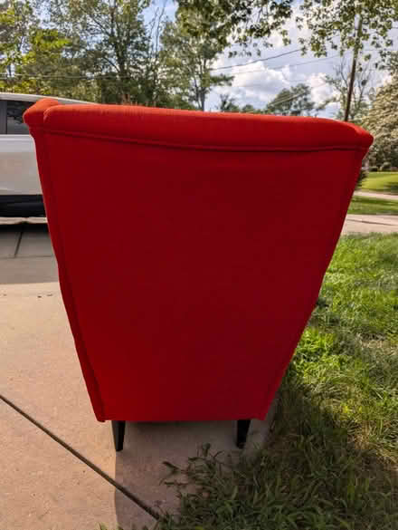Photo of free Red armchair with matching ottoman (North Hills Raleigh) #3