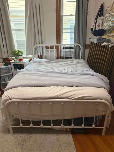 Photo of free Full Mattress + Bed Frame (Mission Hill) #3