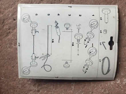 Photo of free Wire and fittings to suspend it IKEA (Great Asby CA16) #1