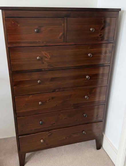 Photo of free Bedroom furniture (bed, 2 chest of draws & dressing table) (Southfields SW18) #1