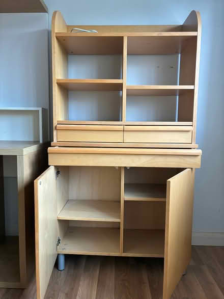 Photo of free Computer slide out table and work station . Plus cupboard (Sharpthorne RH19) #1