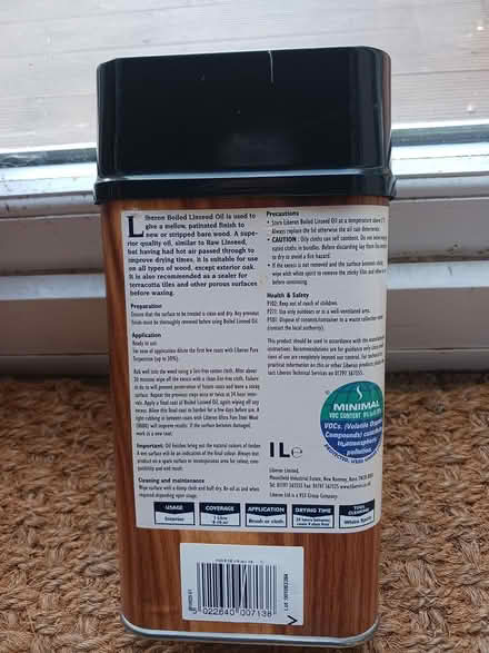 Photo of free Boiled Linseed Oil 1 litre (Reading RG30) #2