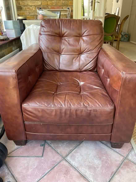 Photo of free Leather arm chair (Ruislip UB10) #2