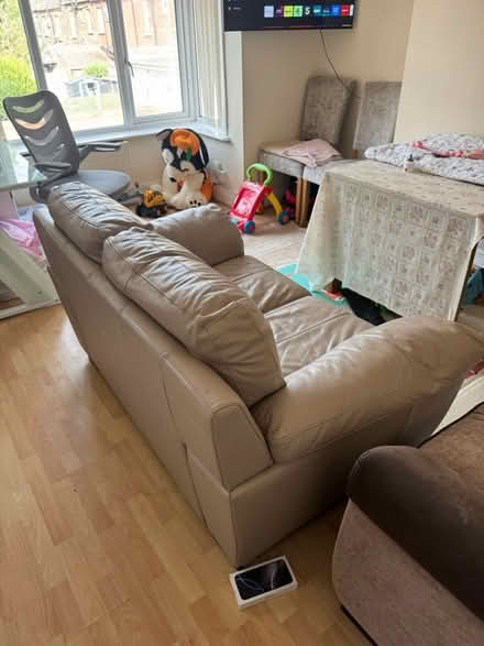 Photo of free Good quality 2 Seater Beige Sofa (SW16 5PR) #2