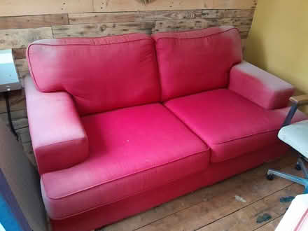 Photo of free DFS red two seater sofa (Earley RG6) #1