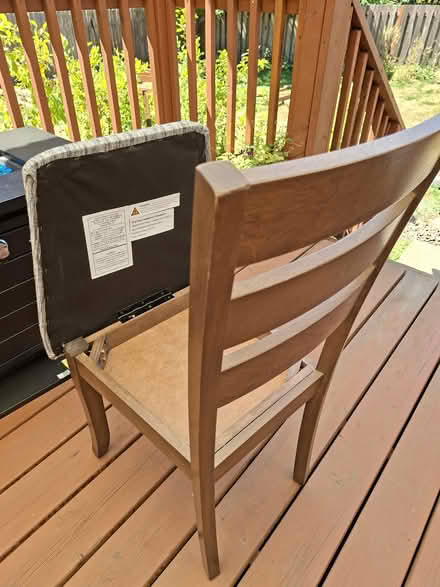 Photo of free (4) Wood dining chairs La Center (Inside city center.) #2