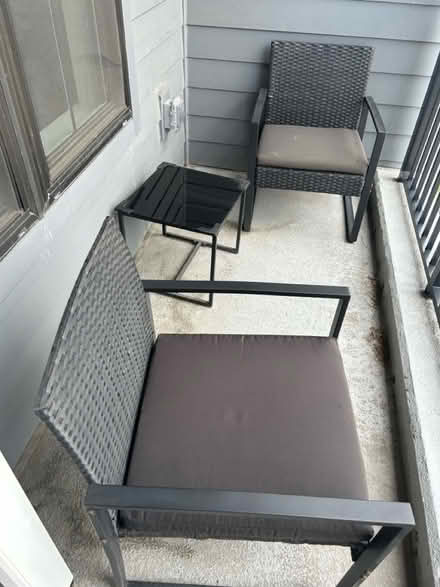 Photo of free Outdoor furniture - 2 chairs/table (Midtown nashville) #3