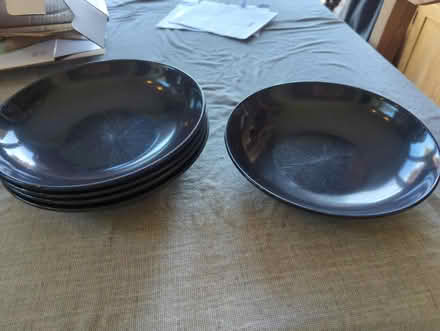 Photo of free Set of 6 Black Pasta bowls 24cm (Canterbury CT1) #1