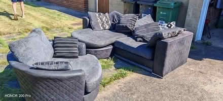 Photo of free Settee and Swivel Chair (Stanningley LS28) #1