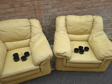 Photo of free 2 Leather Chairs Good Condition (Warminster BA12) #3