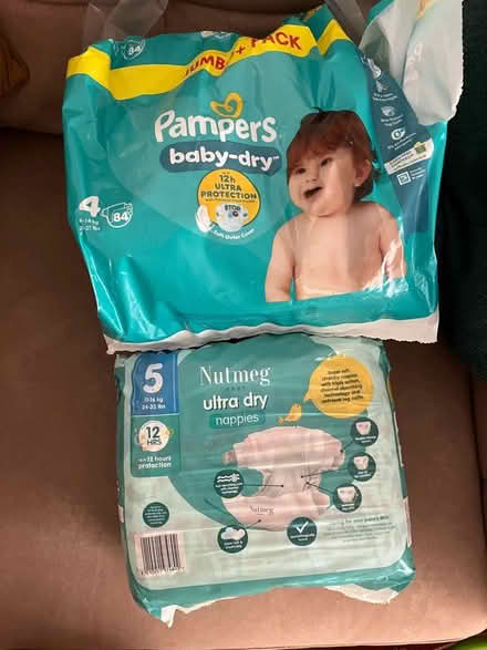 Photo of free Size 4 and size 5 nappies (Winyates Green B98) #1