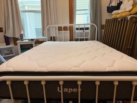 Photo of free Full Mattress + Bed Frame (Mission Hill) #2