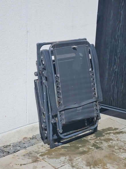 Photo of free 2x folding recliner outdoor chairs (Halton LA2) #1